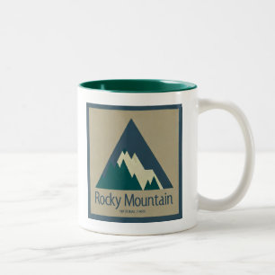 Taza Bicolor Parque Nacional Montañas Rocosas Rústico