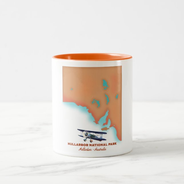 Taza Bicolor Parque Nacional Nullarbor Australia mapa (Centro)