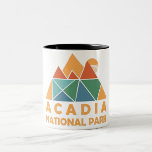 Taza Bicolor Parque Nacional Retro Acadia