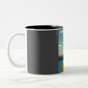 Taza Bicolor Parque nacional Sierra Nevada España Vintage Minim