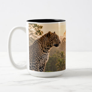 Taza Bicolor Parque Nacional Yala Sri Lanka Leopardo Arte de Ma