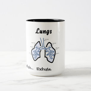 Taza Bicolor Partes del cuerpo -- Pulmones humanos