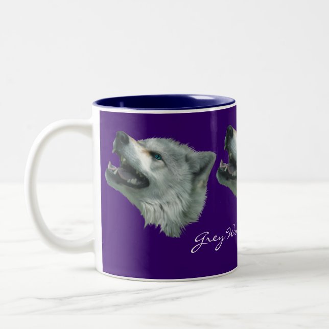 TAZA BICOLOR PARTIDARIO GRIS DE WOLF (Izquierda)