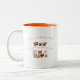Taza Bicolor Pasar por encima de tacones para libros