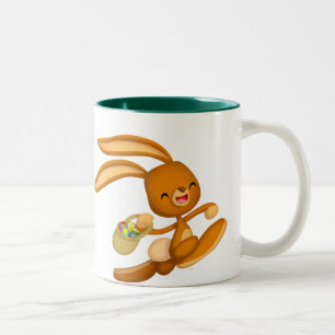 Taza Bicolor Pascua de conejo en la Loose!! personalizado mug