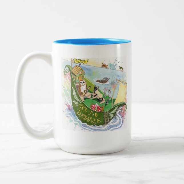 Taza Bicolor Paseo en Barco (Izquierda)