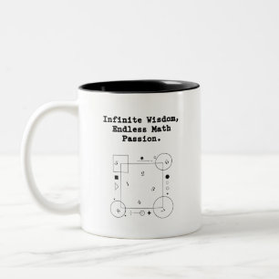 Taza Bicolor Pasión interminable por las matemáticas Educador