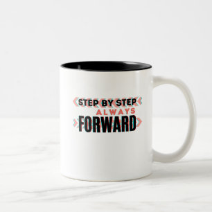 Taza Bicolor Paso a Paso, Siempre Adelante