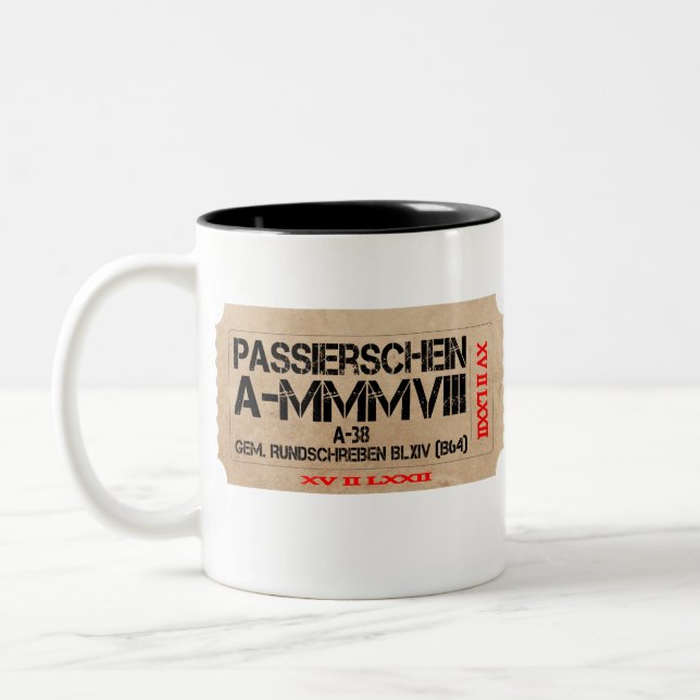 Taza Bicolor passierschein a38 3008 (Izquierda)