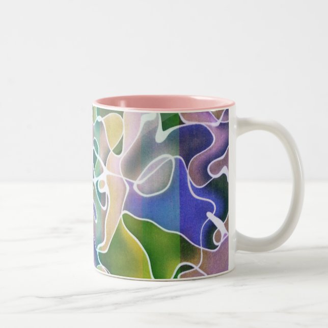 Taza Bicolor Pastel Abstract Stripes Mugs (Derecha)