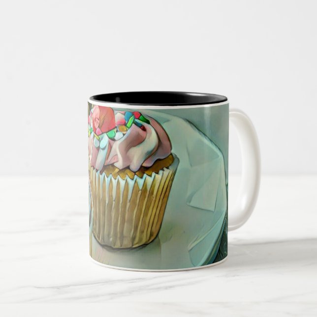 Taza Bicolor Pastel de helado (Anverso derecho)