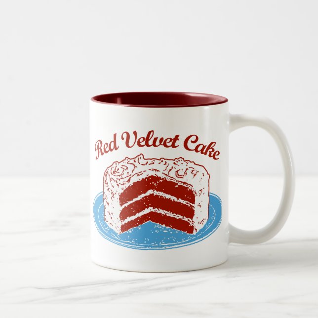 Taza Bicolor Pastel de terciopelo rojo (Derecha)