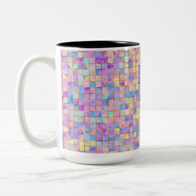 TAZA BICOLOR PASTEL MULTI COLORES MUG (Izquierda)
