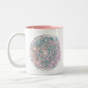 Taza Bicolor Pastel Pentagram Pagan Wiccan Witchcraft Halloween