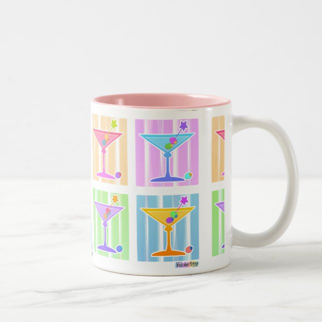 TAZA BICOLOR PASTEL POP ART MARTINIS (Derecha)