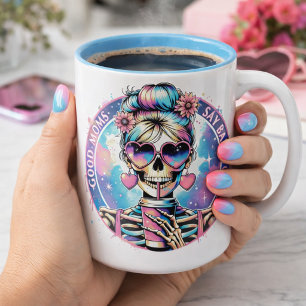 Taza Bicolor Pastel Punk y Verdades Parentales