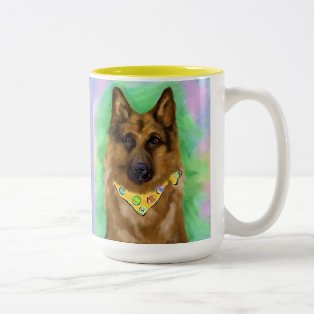 TAZA BICOLOR PASTOR ALEMÁN (Derecha)