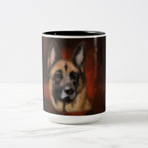 TAZA BICOLOR PASTOR ALEMÁN  