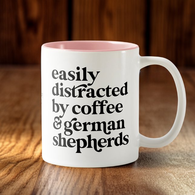 Taza Bicolor Pastor Alemán Moderno Personalizado (Subido por el creador)