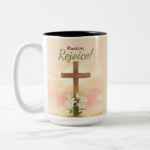 Pastor Pascua Regocijo Cruz y Lirios Religioso