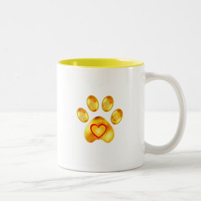 Taza Bicolor Pata de oro adorable (Derecha)