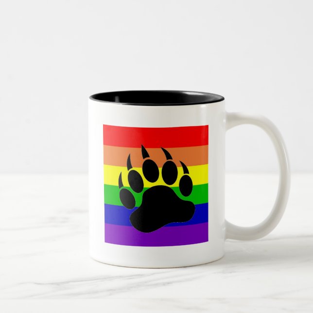 Taza Bicolor Pata de oso del orgullo gay (Derecha)
