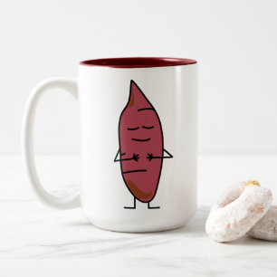 Taza Bicolor Patatas de los ñames del ñame de la patata dulce