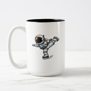 Taza Bicolor Patinaje Artístico de Astronauta
