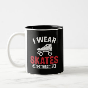 Taza Bicolor Patinaje de Derby sobre ruedas Patinador