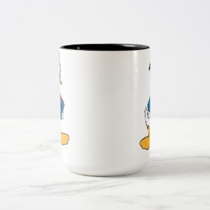 TAZA BICOLOR PATO DE ARTE FOLCLÓRICO CAPRICHOSO Y LINDOS