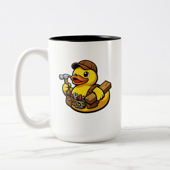 Taza Bicolor Pato de goma carpintero (Izquierda)
