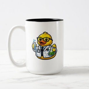 Taza Bicolor Pato de Goma Científico
