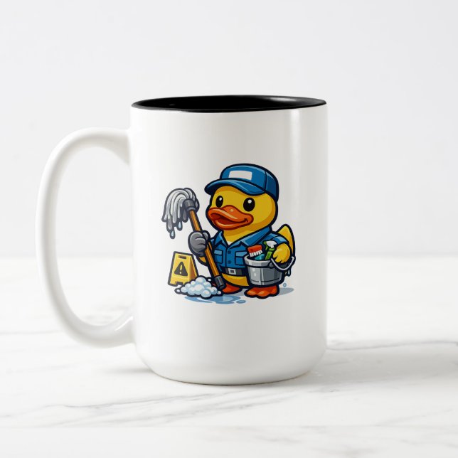 Taza Bicolor Pato de goma conserje (Izquierda)