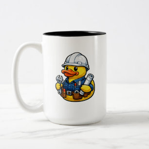Taza Bicolor Pato de goma ingeniero