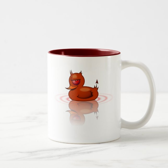Taza Bicolor Pato de goma malvado (Derecha)