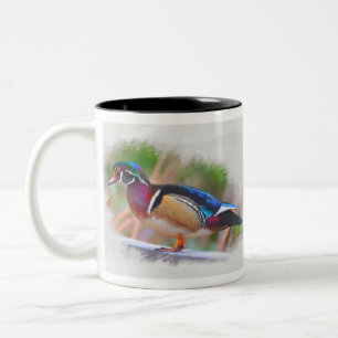 Taza Bicolor Pato de madera - macho