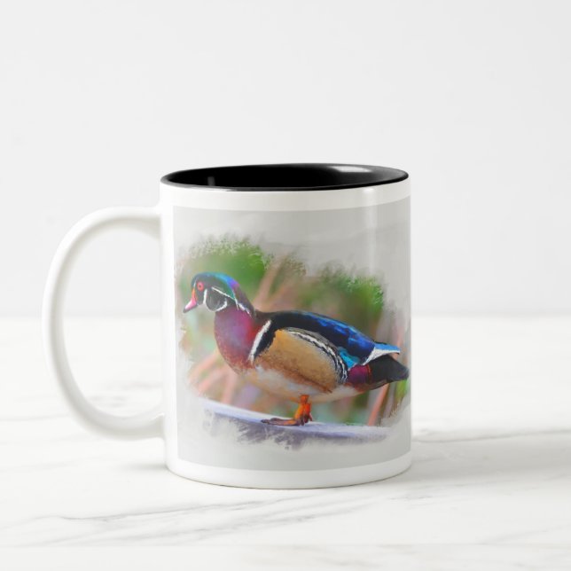 Taza Bicolor Pato de madera - macho (Izquierda)