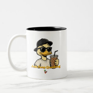 Taza Bicolor Pato - Sigue graznando