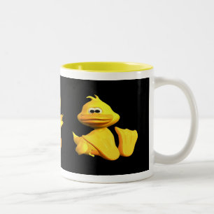 Taza Bicolor Patos amarillos