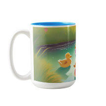 Patos bebés en estanque