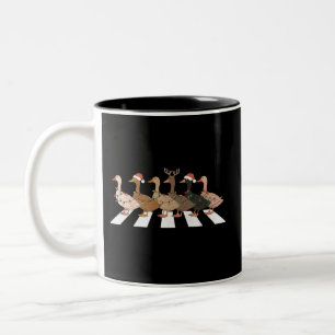 Taza Bicolor Patos de Navidad Animales Divertidos Regalo para A