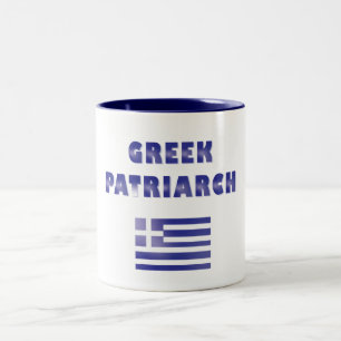 Taza Bicolor Patriarca griego Bandera Marina Azul