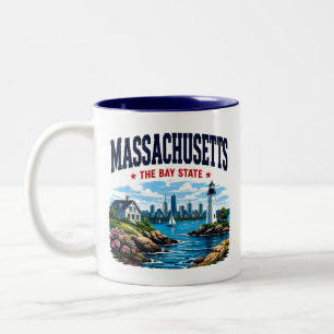 Taza Bicolor Patrimonio costero de Massachusetts