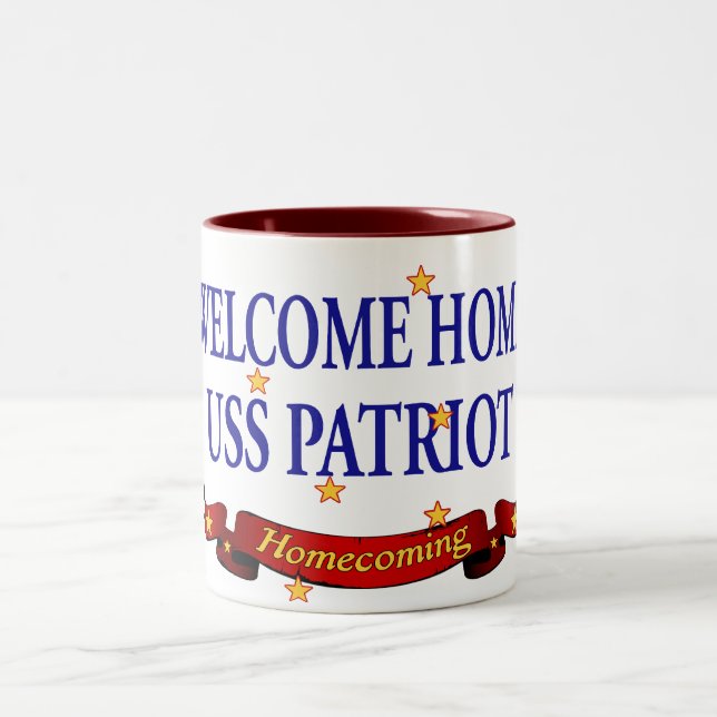 Taza Bicolor Patriota casero agradable de USS (Centro)