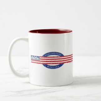 Taza Bicolor Patriotic Yellowstone Montana