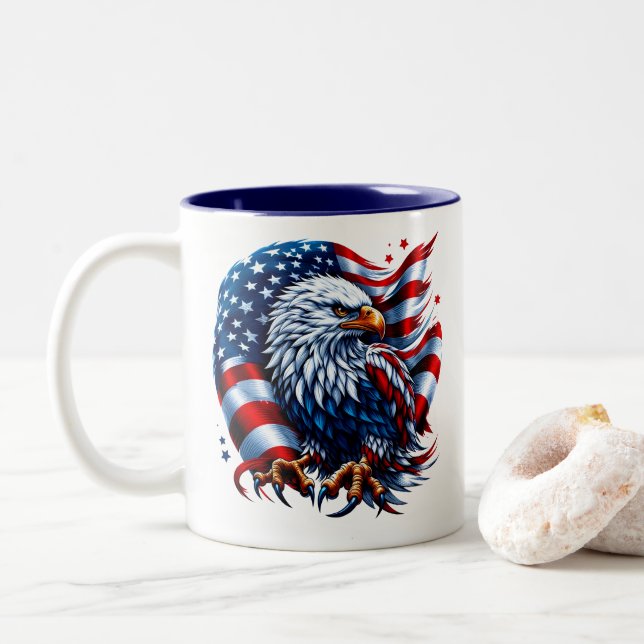 Taza Bicolor Patriótico (Con donut)