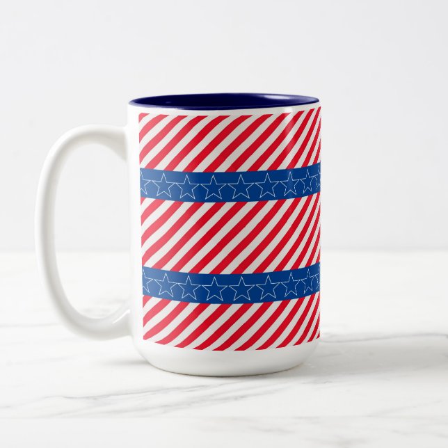 Taza Bicolor Patriótico americano (Izquierda)