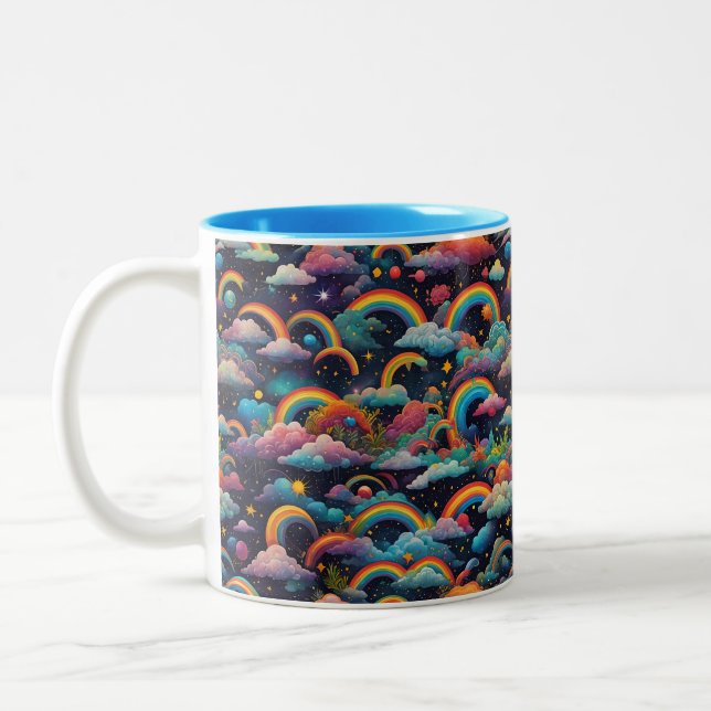 Taza Bicolor patrón arcoiris de ai (Izquierda)