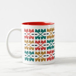 Taza Bicolor Patrón C de Mod X para Retro Occidental