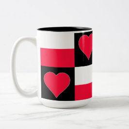 Taza Bicolor Patrón cardíaco de bandera de Polonia Orgullo patr